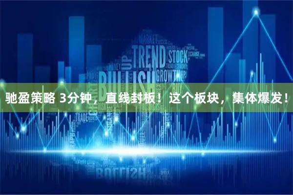 驰盈策略 3分钟，直线封板！这个板块，集体爆发！