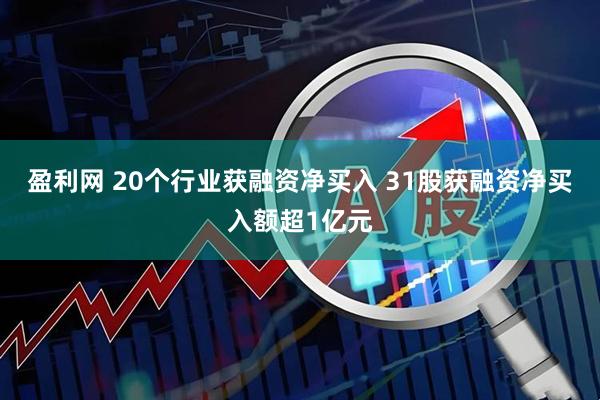 盈利网 20个行业获融资净买入 31股获融资净买入额超1亿元
